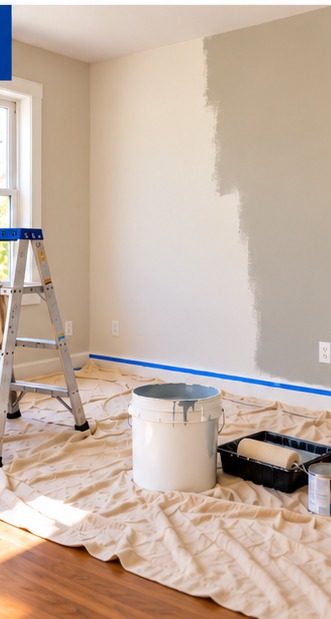 Simple interior room painting project